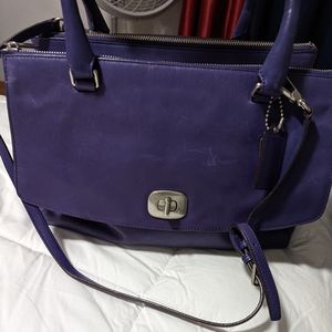 Coach Large Soft Leather Purple purse